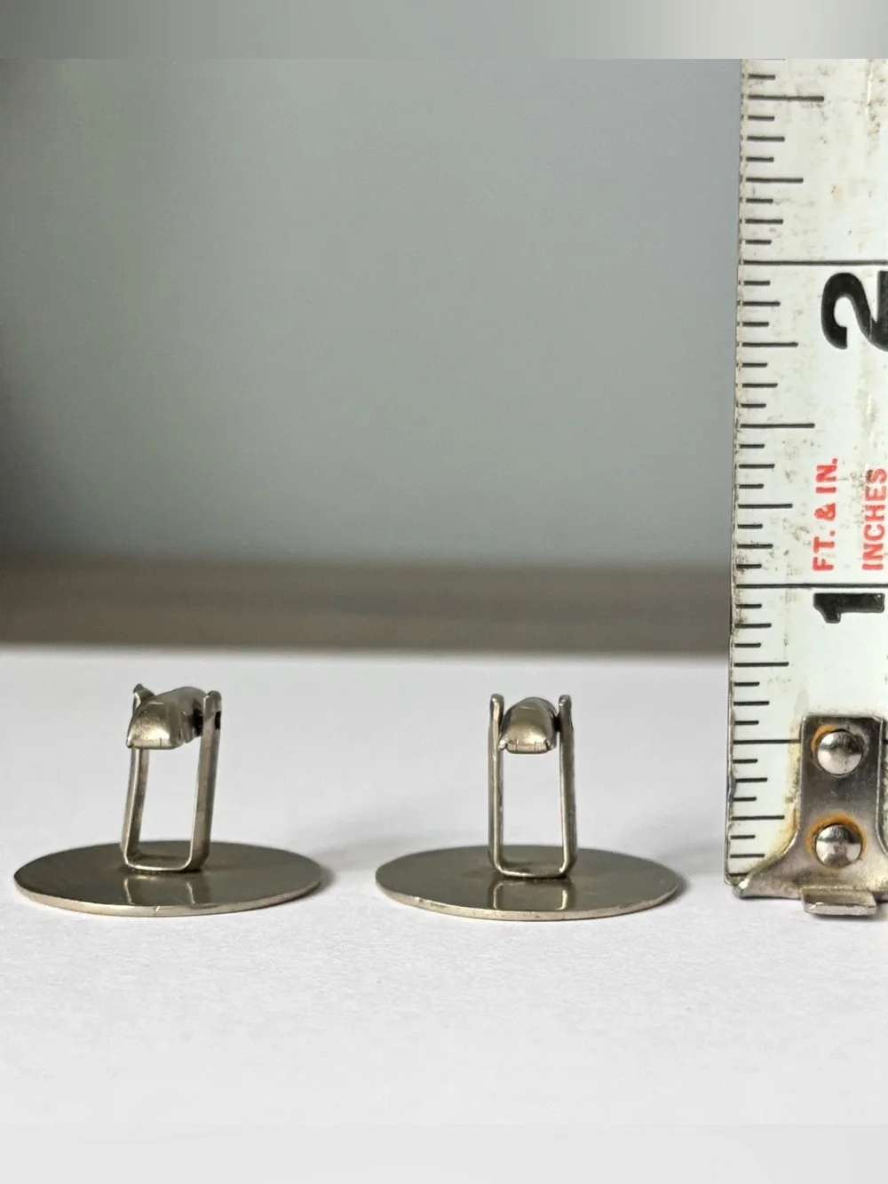 Vintage Alpaca Mexican Aztec Cuff links pair of 2